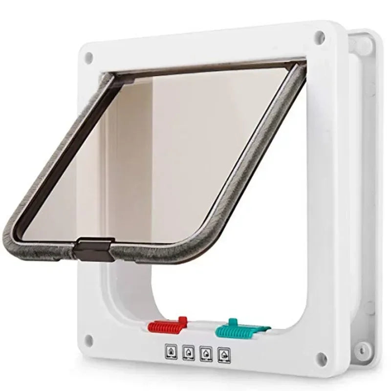 Pet Flap Door - 4-Way Security Lock Gate