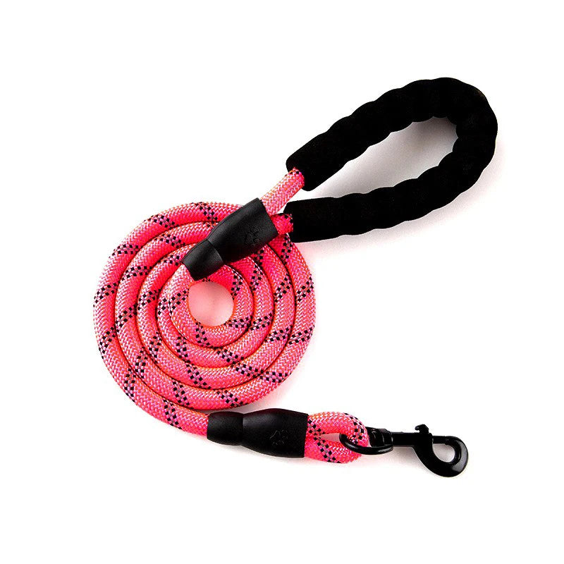 Reflective Dog Leash 2M - Padded Handle for Night Walking