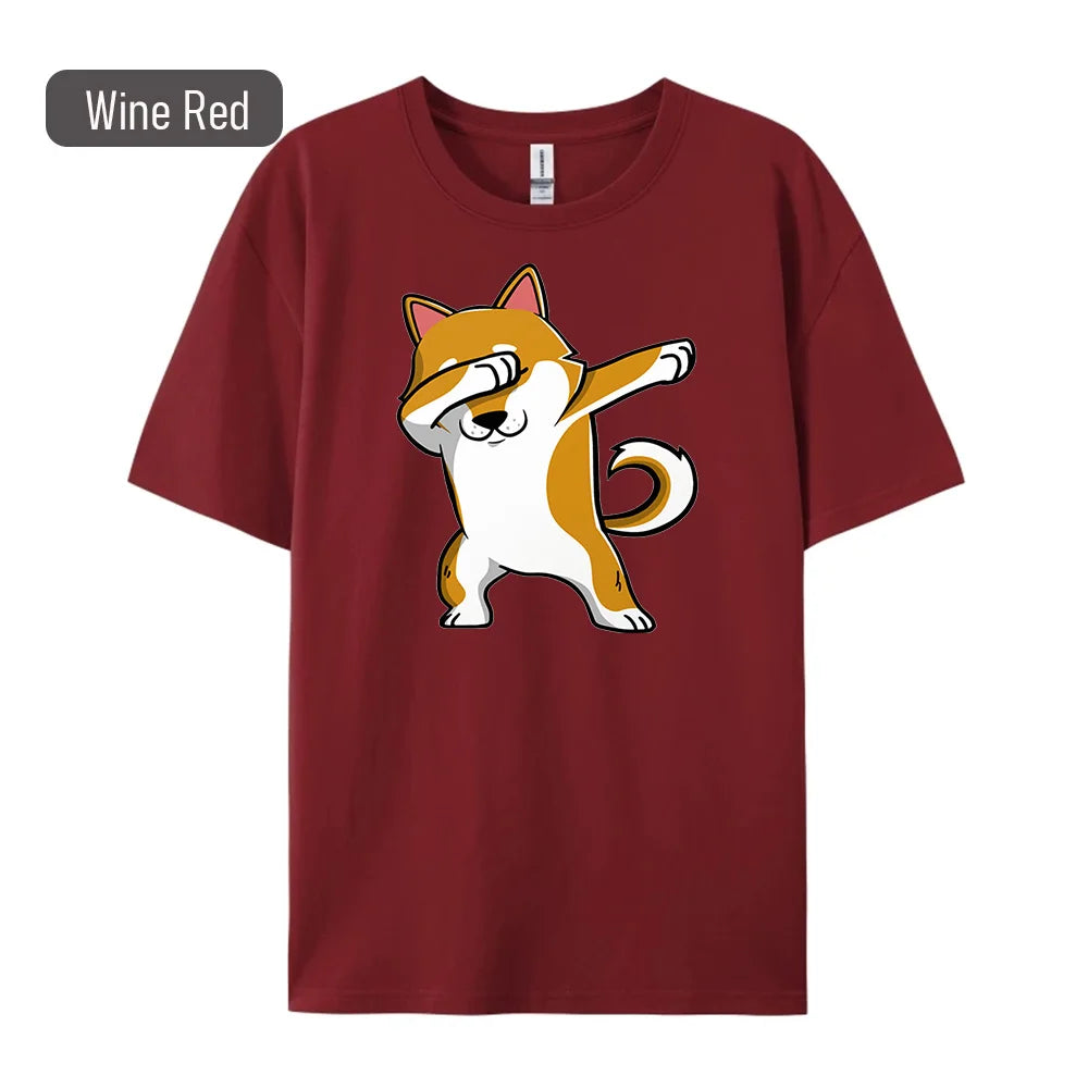 Shiba Inu Print Women's T-Shirt - Hip Hop Fashion Tee