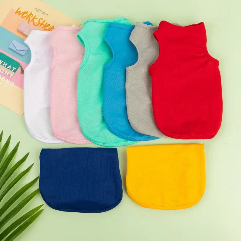 Thin breathable summer dog vest t-shirt for small pets
