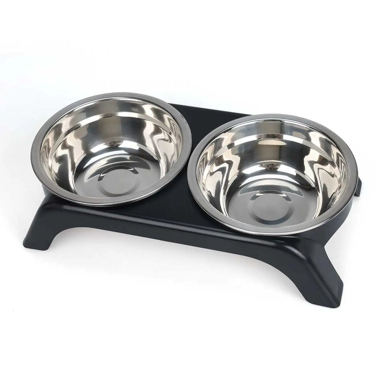 Elevated Pet Bowl - Raised Feeder with 2 Stainless Steel Bowls