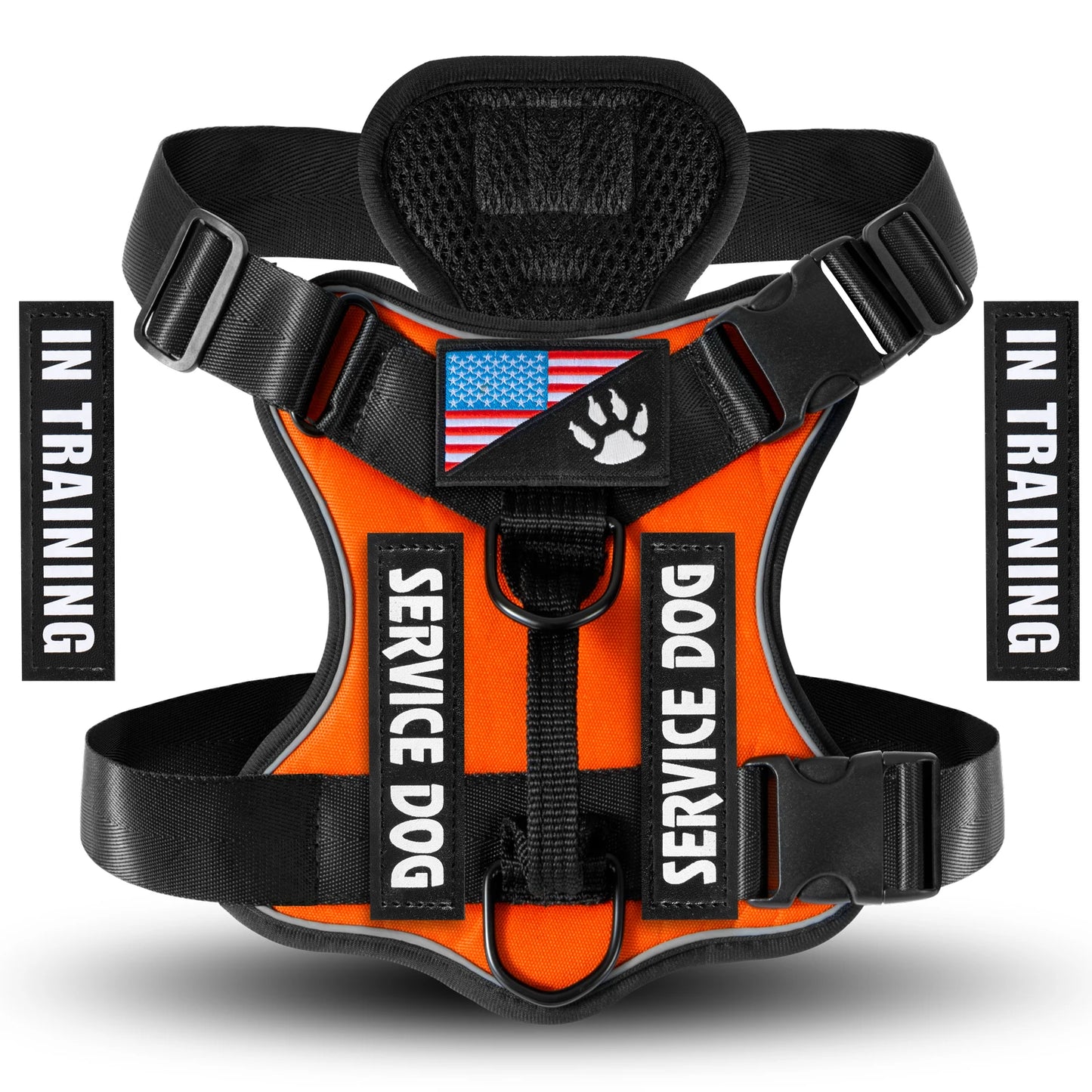 Service Dog Harness - Reflective Vest with 5 Patches
