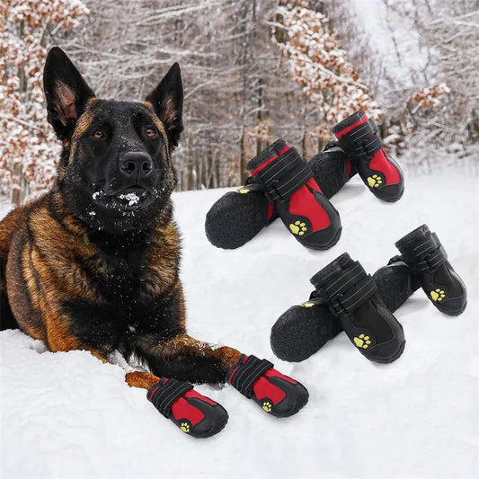 Dog Boots - Waterproof Snow Shoes 4pcs Set