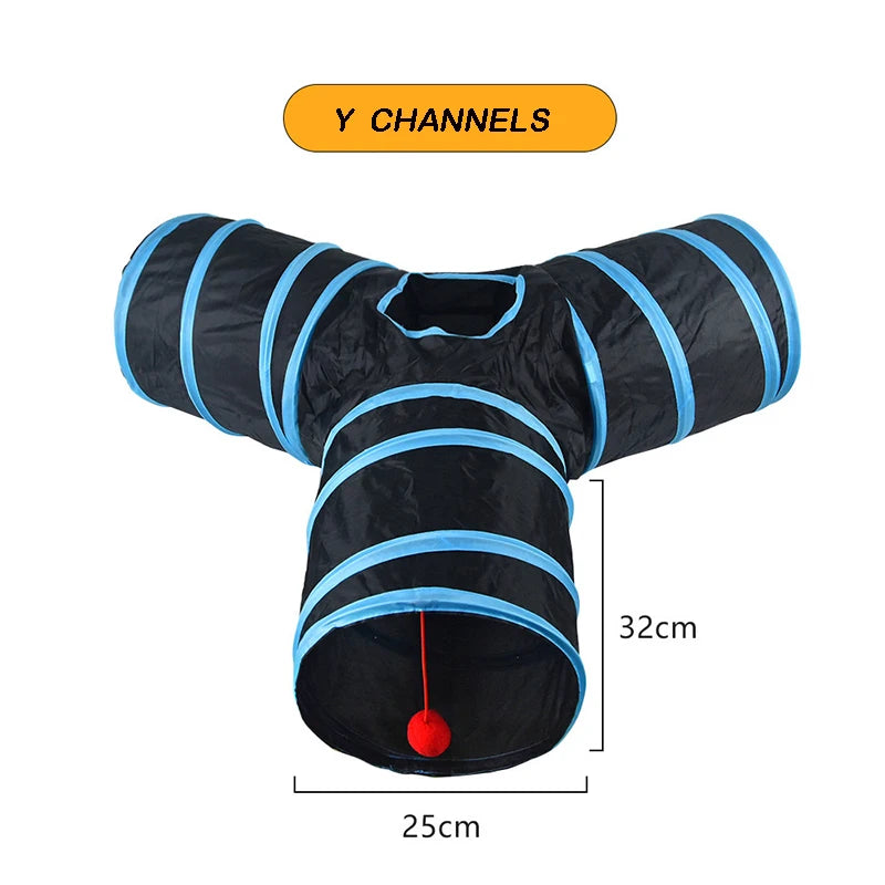 Foldable Cat Tunnel - Interactive Play Toy for Cats & Small Pets
