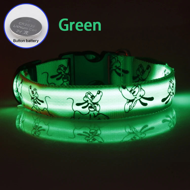 LED Dog Collar - USB Rechargeable Night Safety Light