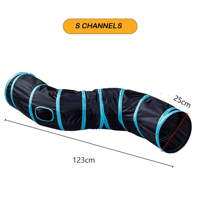 Foldable Cat Tunnel - Interactive Play Toy for Cats & Small Pets
