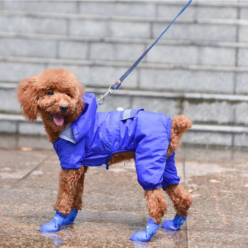 Waterproof Pet Rain Boots - 4-Pack Protective Paw Shoes