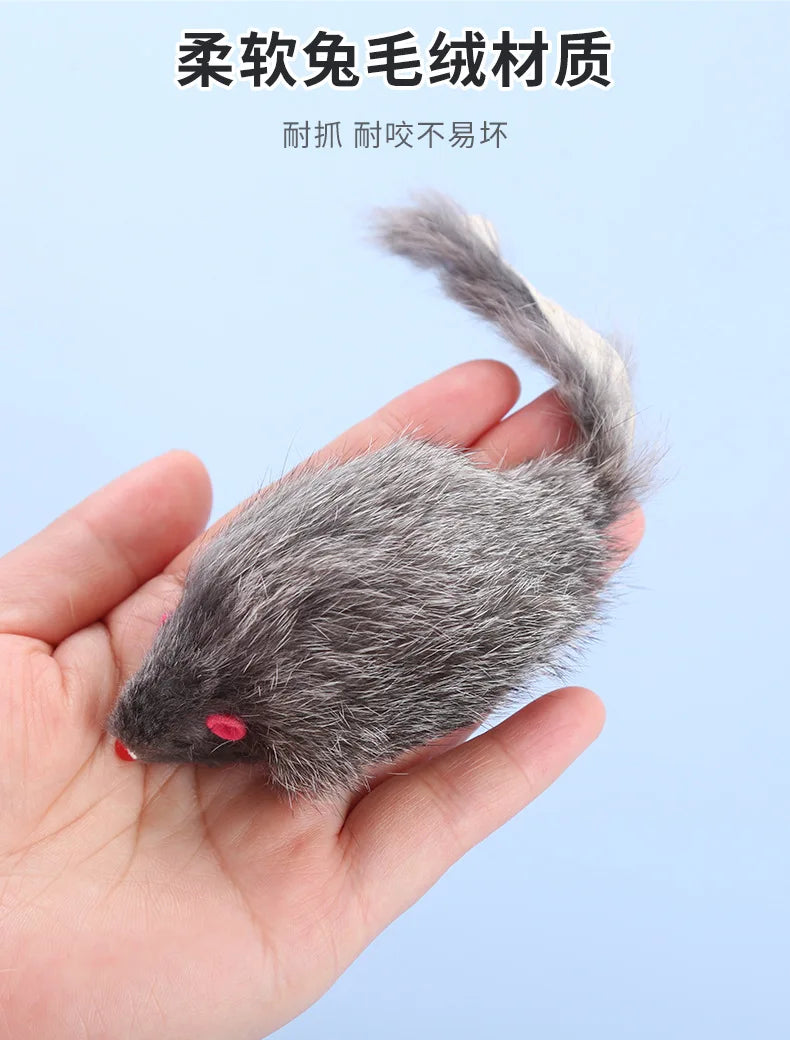 Cat Toy Mouse - Bite-Resistant Plush Interactive Toy