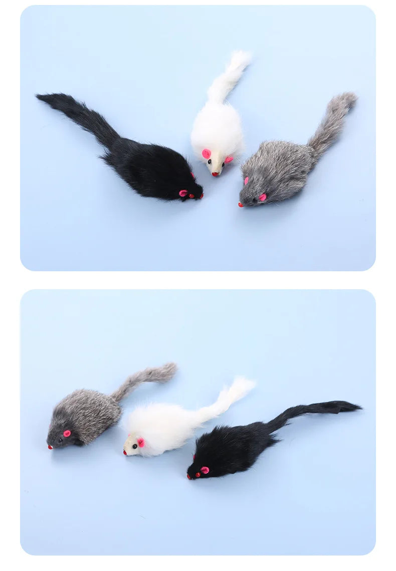 Cat Toy Mouse - Bite-Resistant Plush Interactive Toy