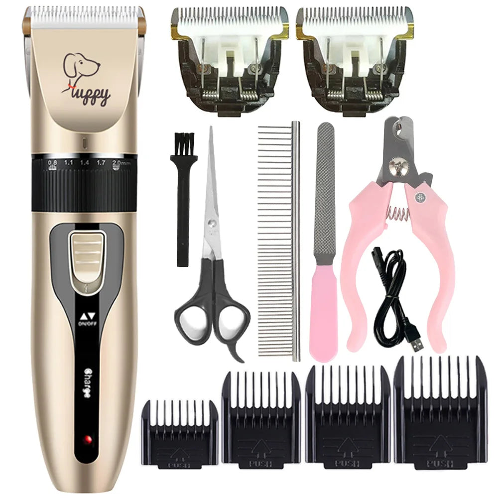 Pet Hair Clipper - Cordless Grooming Trimmer Set