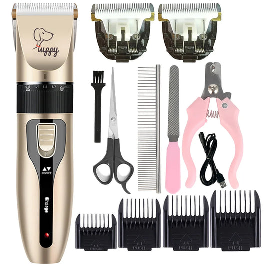 Pet Hair Clipper - Cordless Grooming Trimmer Set