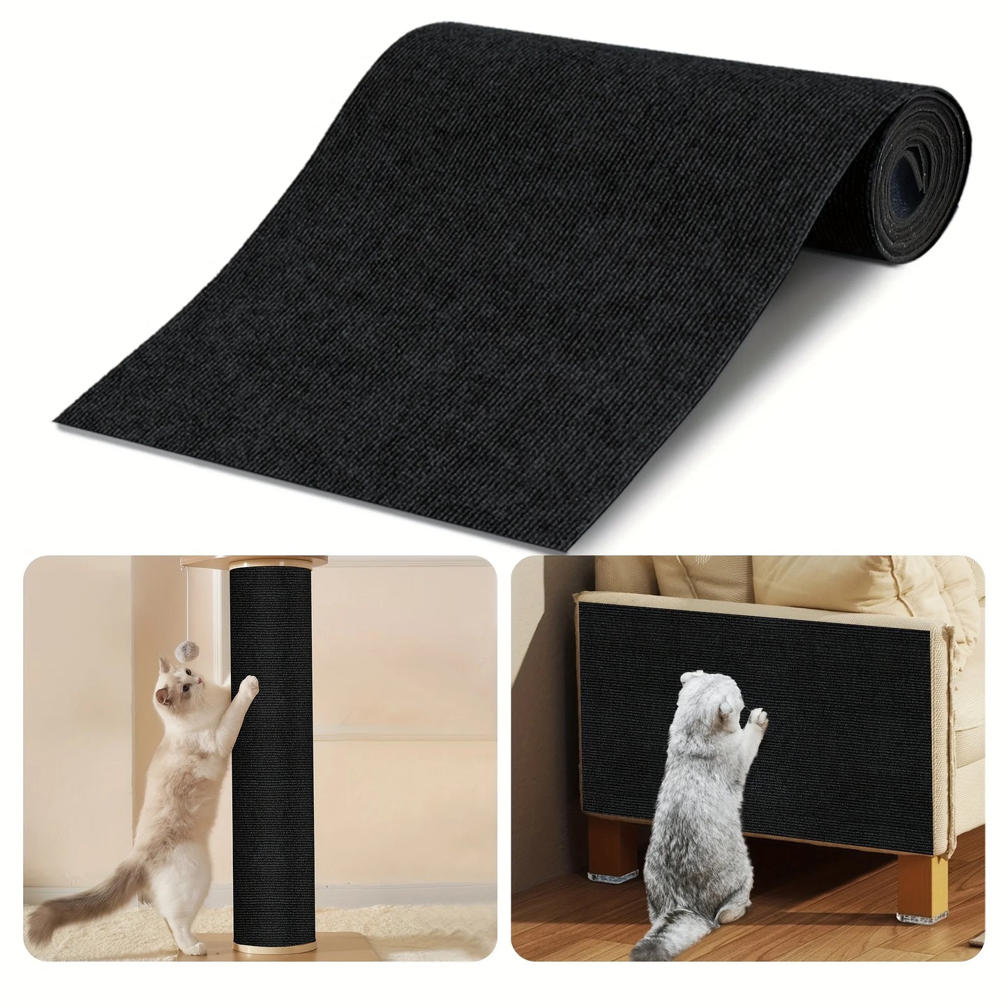 Trimmable Cat Scratching Mat - Self-Adhesive Furniture Protector
