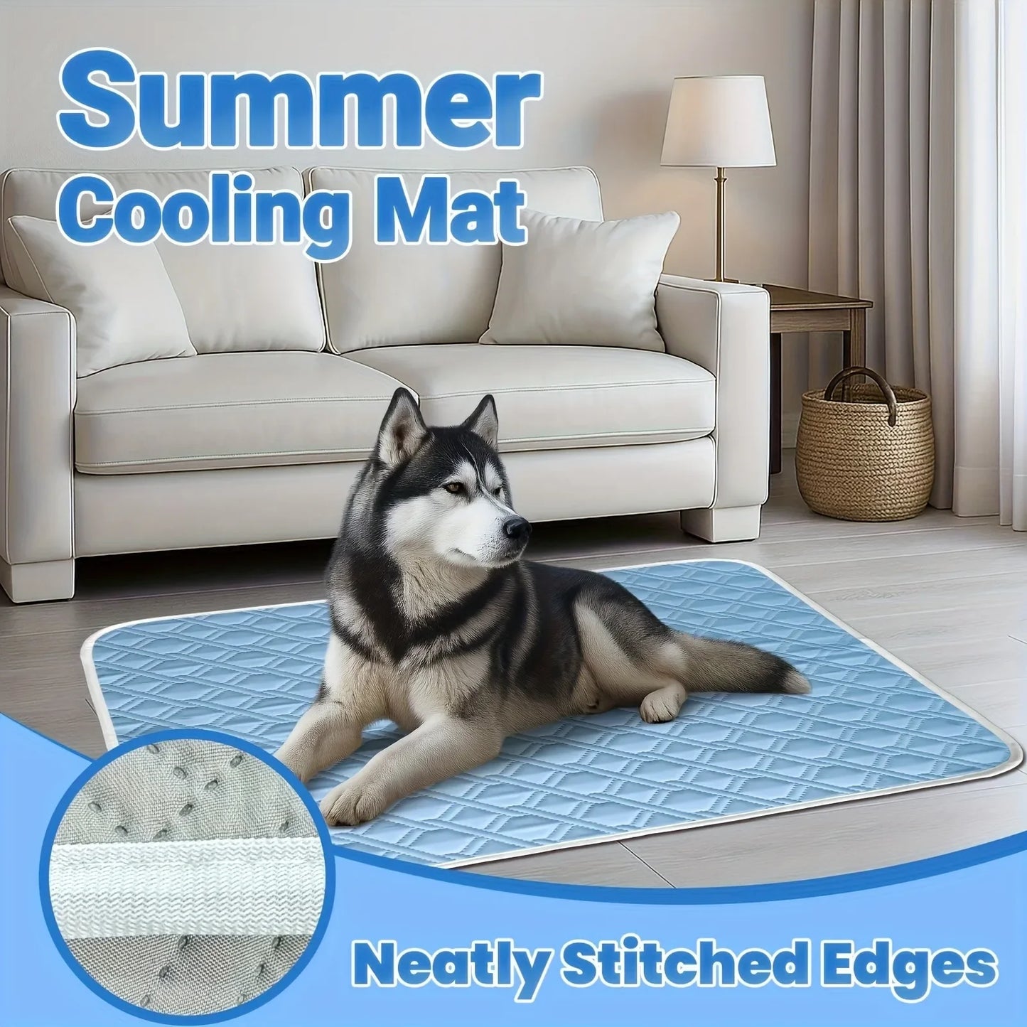 Dog Cooling Mat - Washable Portable Summer Pad for Pets