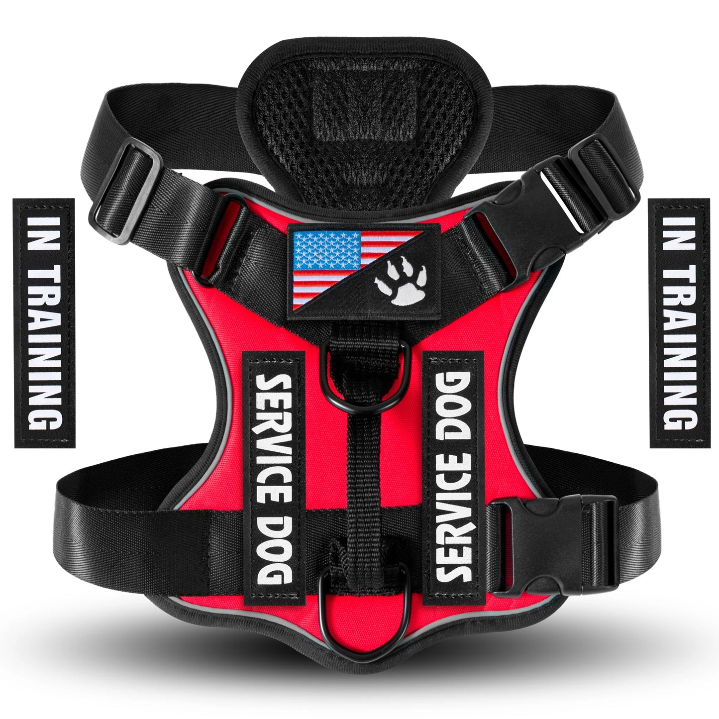 Service Dog Harness - Reflective Vest with 5 Patches