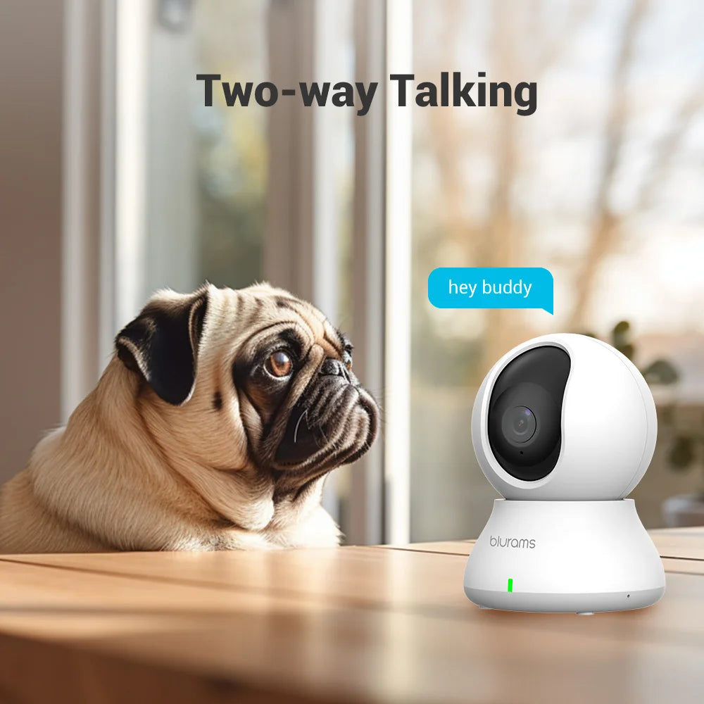 Pet Camera 2K WiFi - 360° PTZ with Night Vision