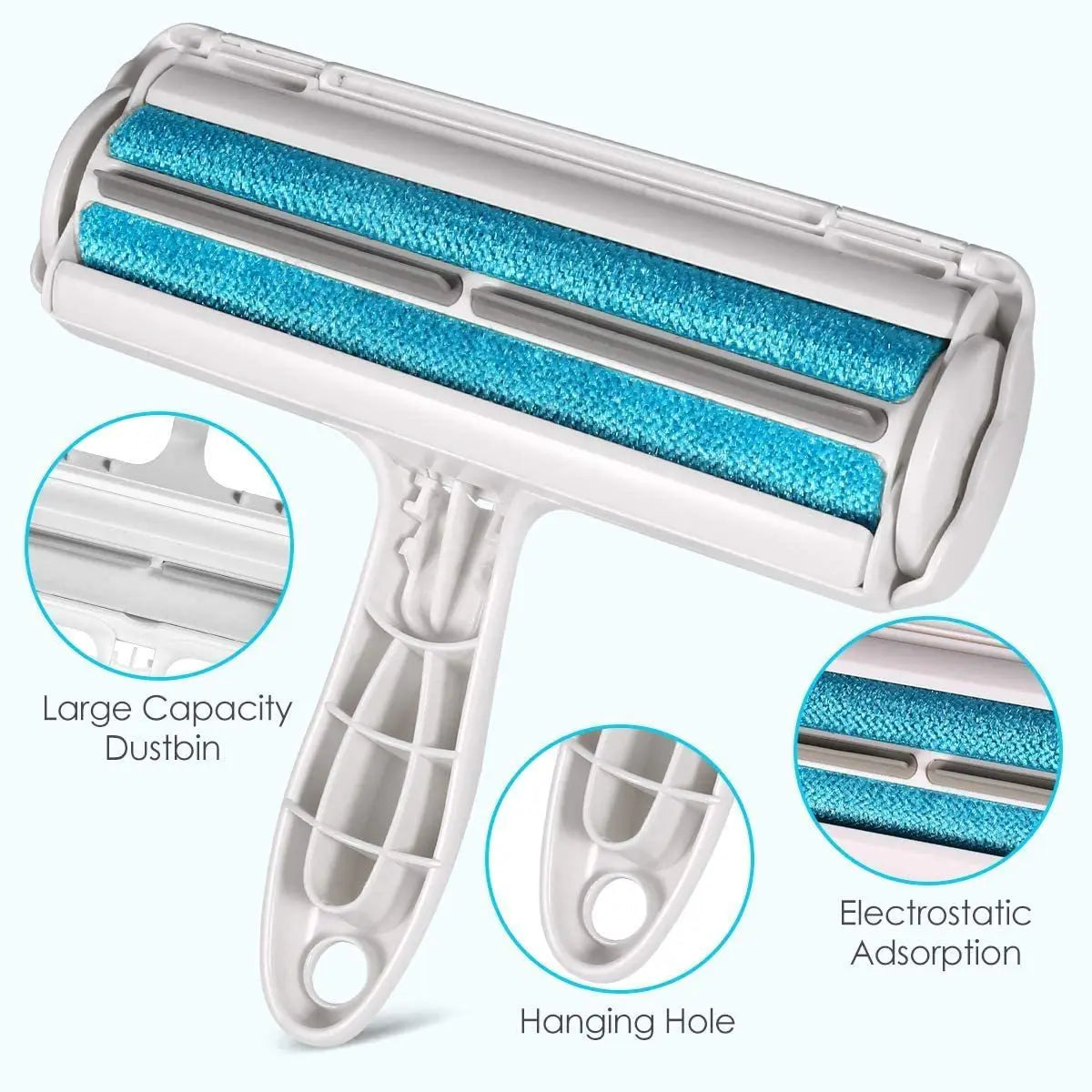 Efficient animal hair removal tool for furniture and clothing