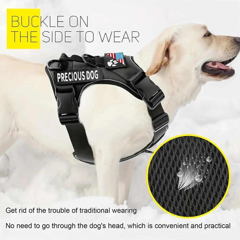 Service Dog Harness - Reflective Vest with 5 Patches
