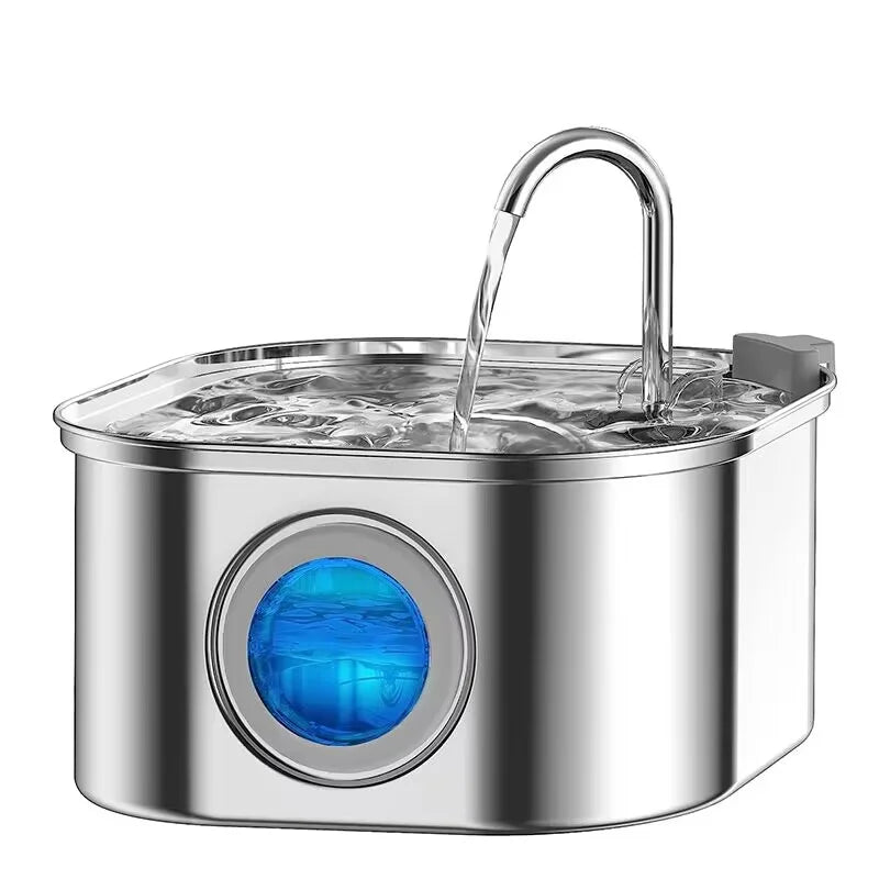 Cat Water Fountain 3.2L - Stainless Steel Automatic Dispenser
