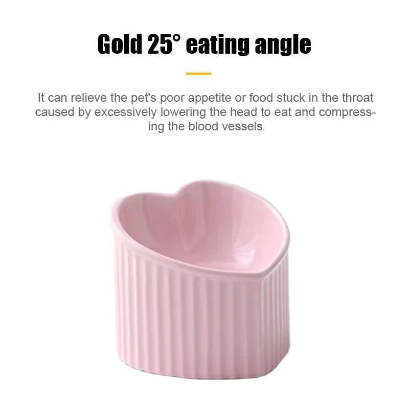 Cat Bowl - Ceramic Tilted Elevated Feeder