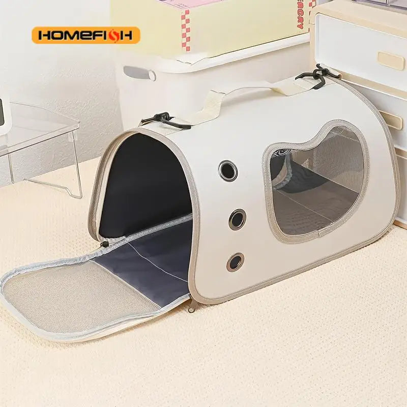 Portable Pet Carrier Bag - Foldable Breathable for Small Dogs & Cats