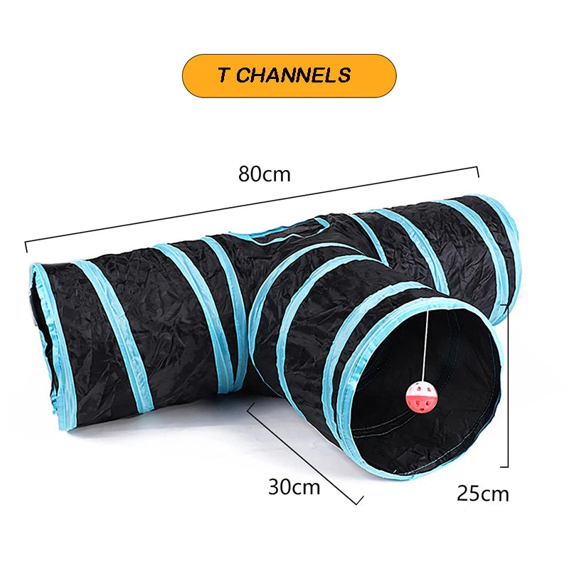 Foldable Cat Tunnel - Interactive Play Toy for Cats & Small Pets