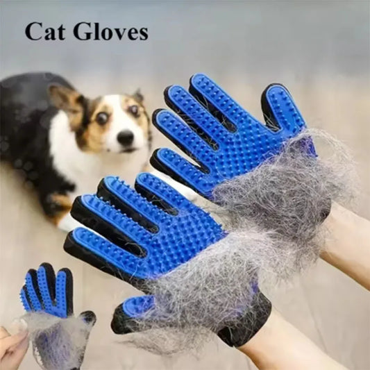 Pet grooming glove deshedding massage brush for dogs and cats hair removal
