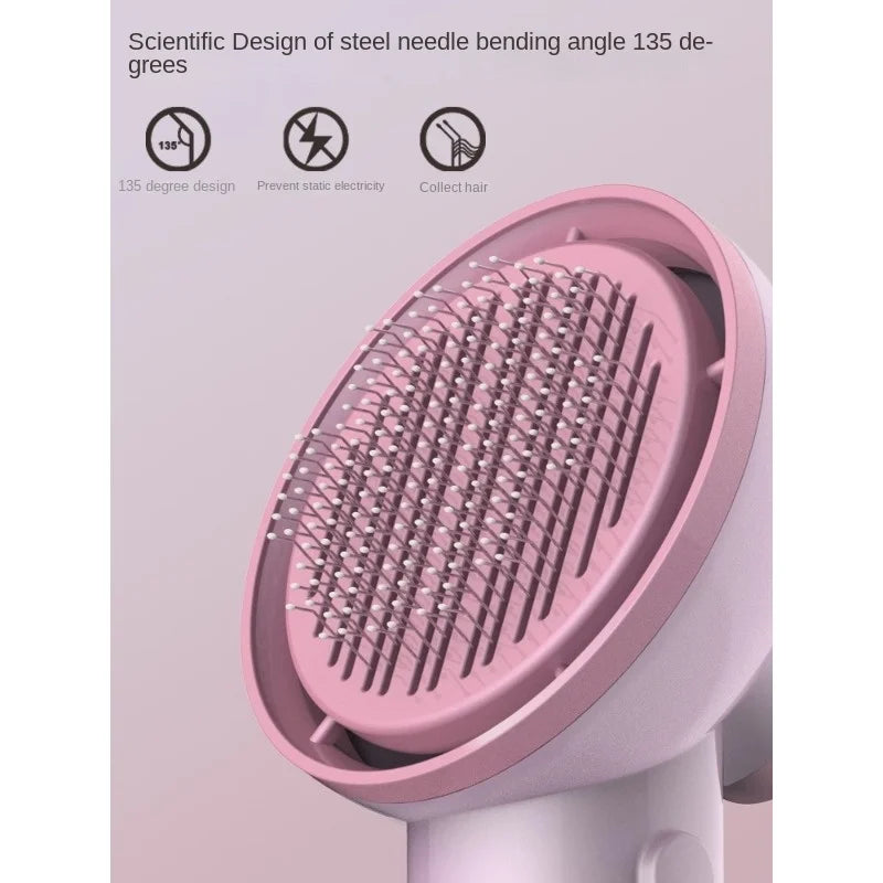 Pet Grooming Dryer Brush - 2-in-1 Quiet Tool