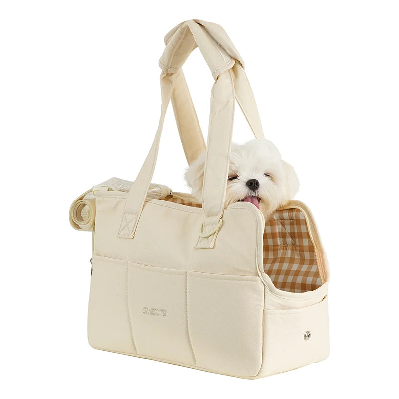 Portable Pet Shoulder Bag - One-Shoulder Carrier for Small Dogs & Cats