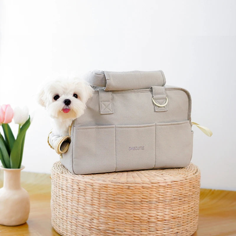 Portable Pet Shoulder Bag - One-Shoulder Carrier for Small Dogs & Cats