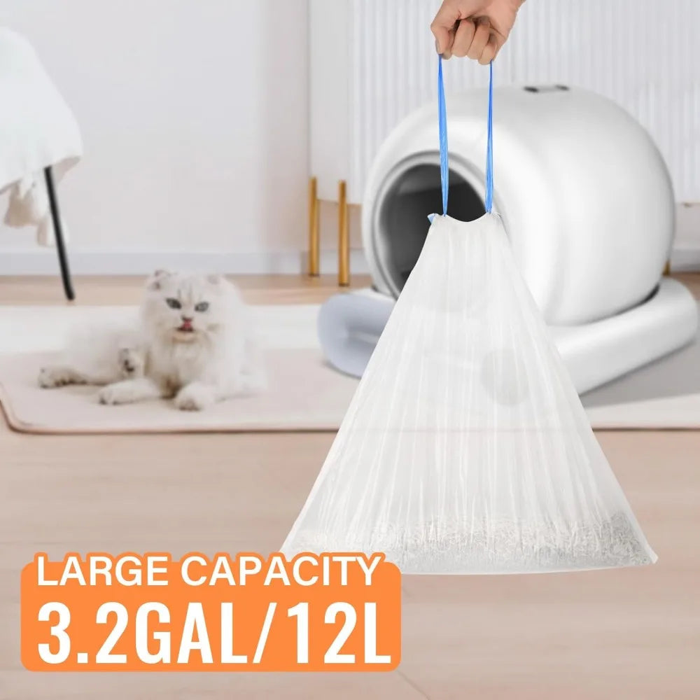 Cat Litter Bags - Drawstring Poop Bags 10 Rolls