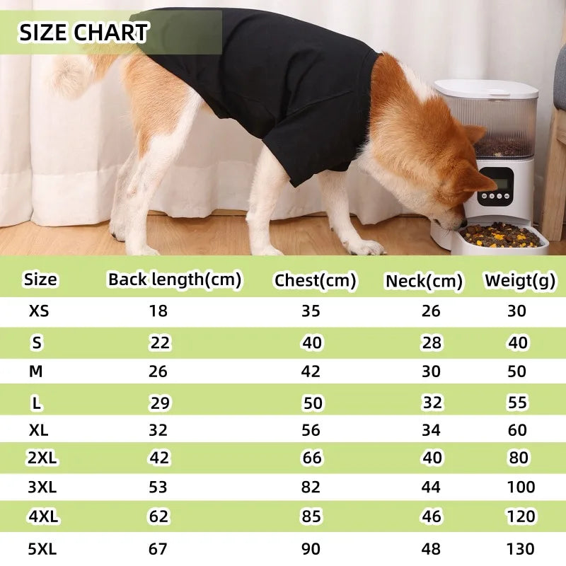 Dog Face Pattern T-Shirt - Lightweight Pet Clothing for All Sizes