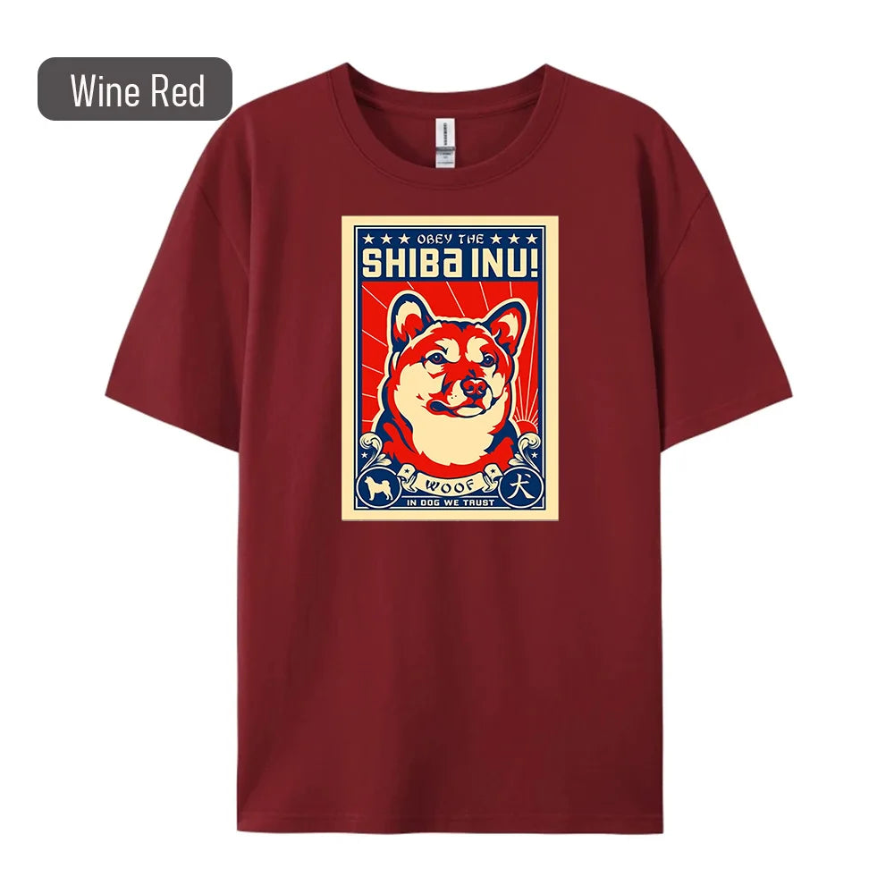 Shiba Inu Print Women's T-Shirt - Hip Hop Fashion Tee