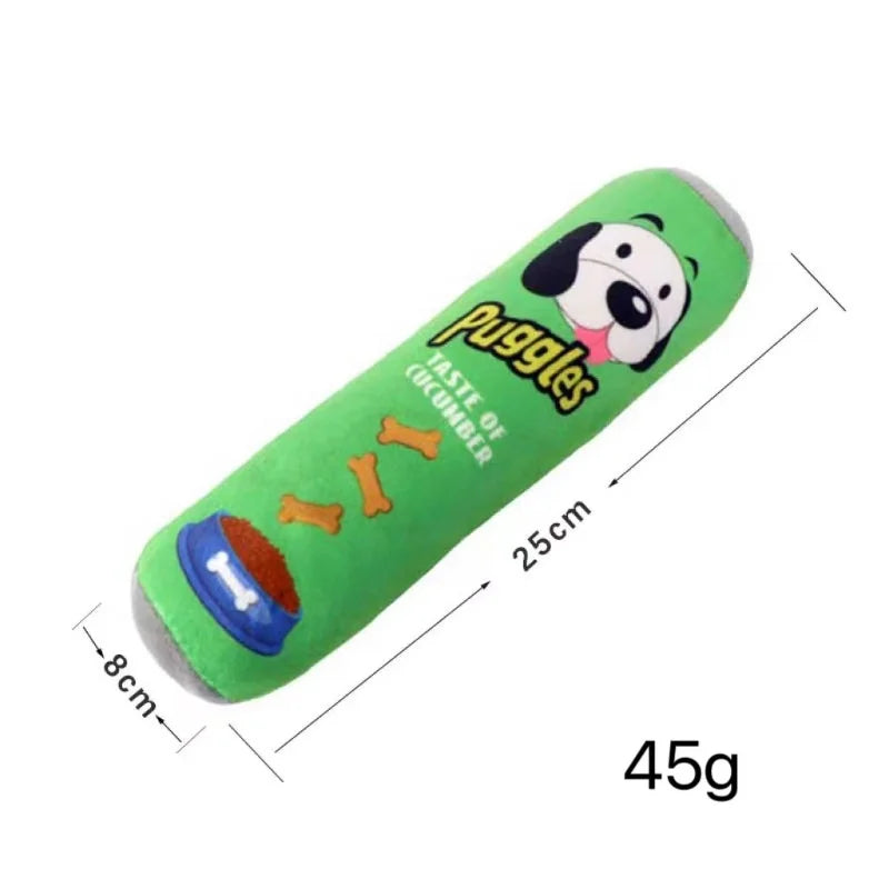 Beer Bottle Shaped Plush Dog Chew Toy Squeaky Interactive Bite-Resistant Pet Playing Supplies for Small to Large Dogs Teeth Clea