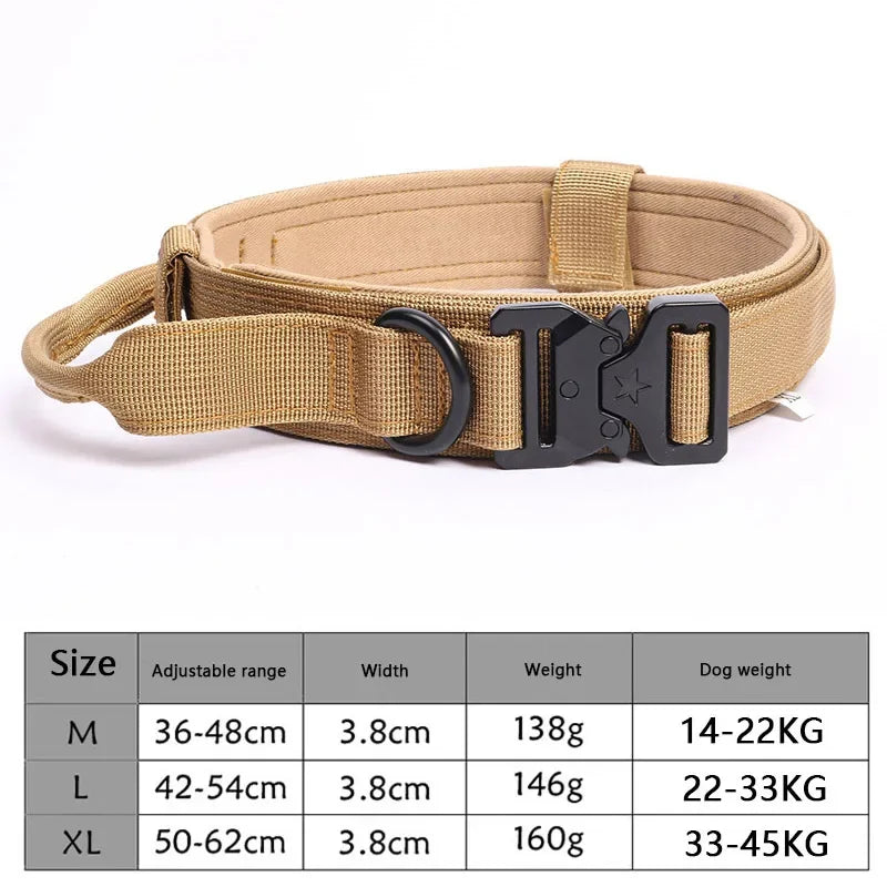 Tactical Dog Collar - Adjustable Training Leash