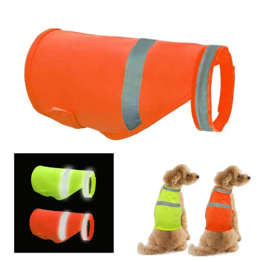 Reflective dog safety vest breathable high visibility jacket for night walking
