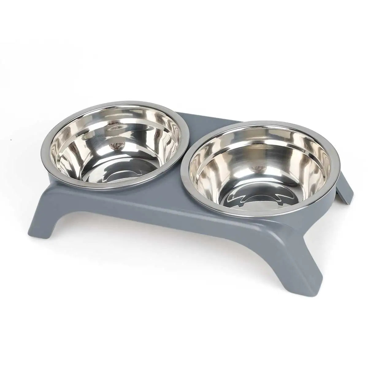 Elevated Pet Bowl - Raised Feeder with 2 Stainless Steel Bowls