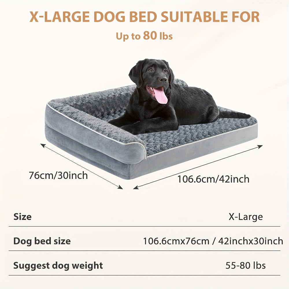 Dog lying on large breathable sleeping pad showing double-sided design