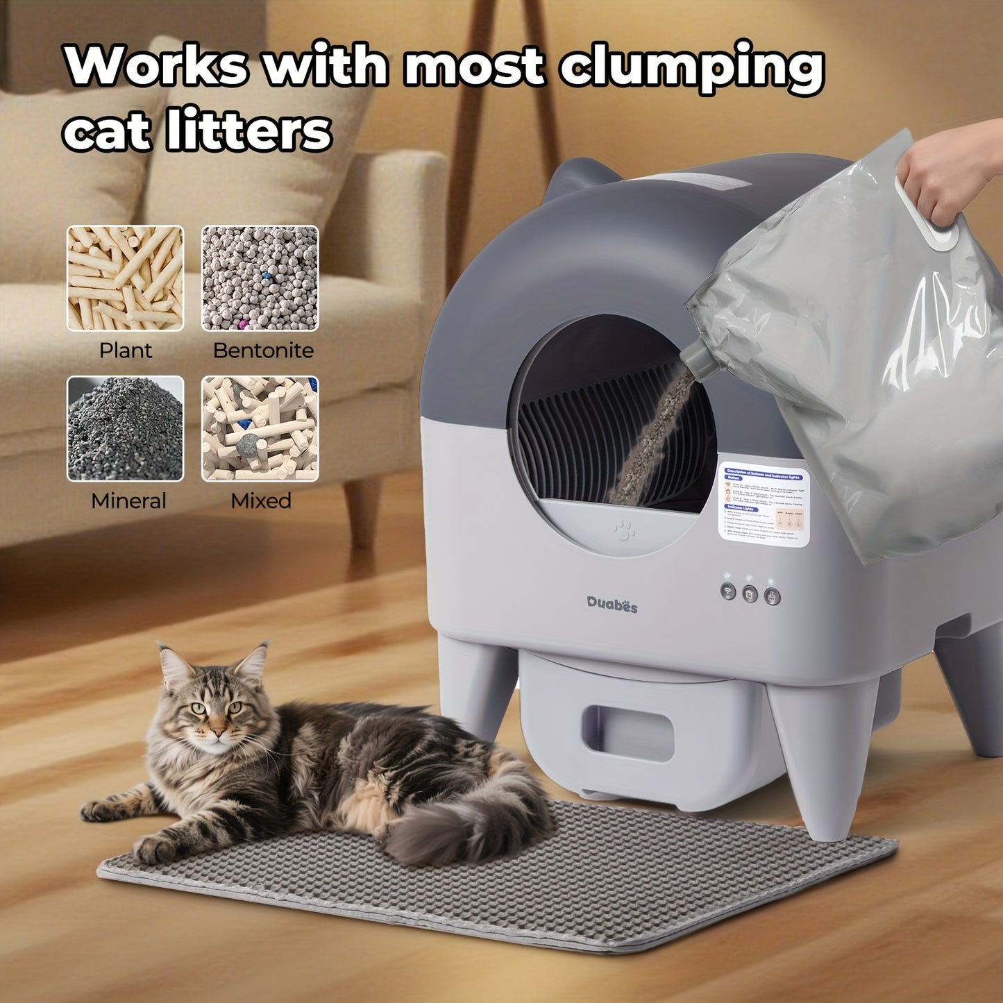 Self-Cleaning Cat Litter Box - Extra Large Automatic