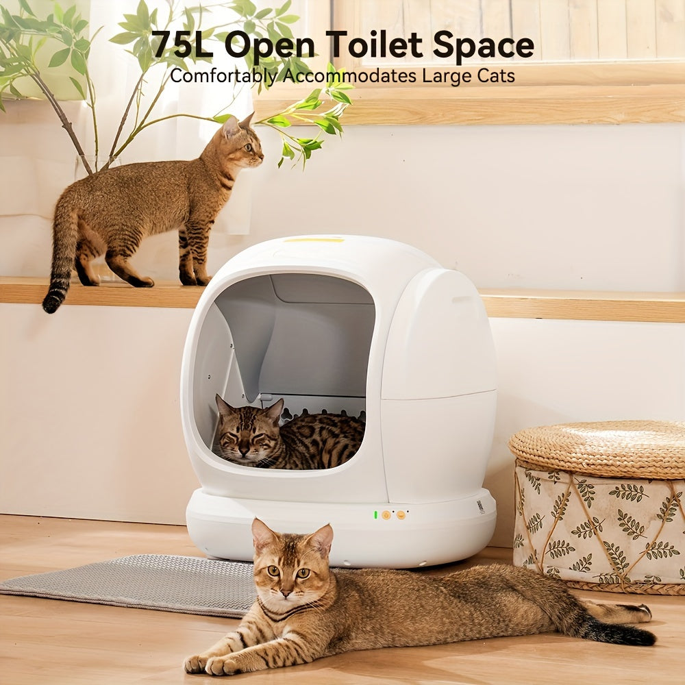 Self-Cleaning Cat Litter Box - App Control 19.8 Gallon