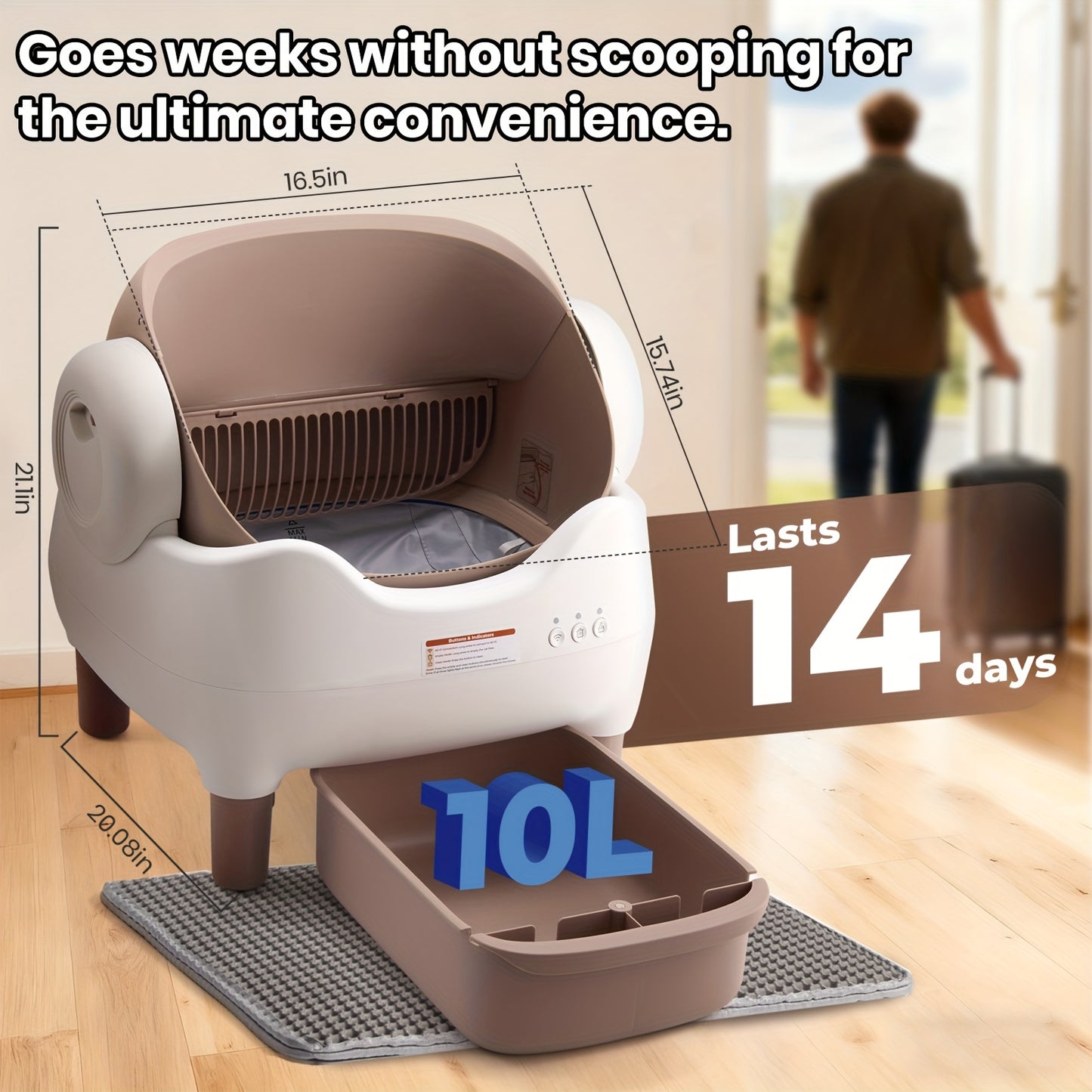 Self-Cleaning Cat Litter Box - Extra Large Automatic