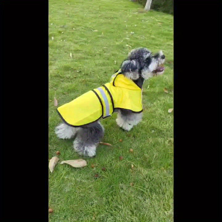 Reflective Waterproof Dog Raincoat - Adjustable Lightweight Rain Jacket