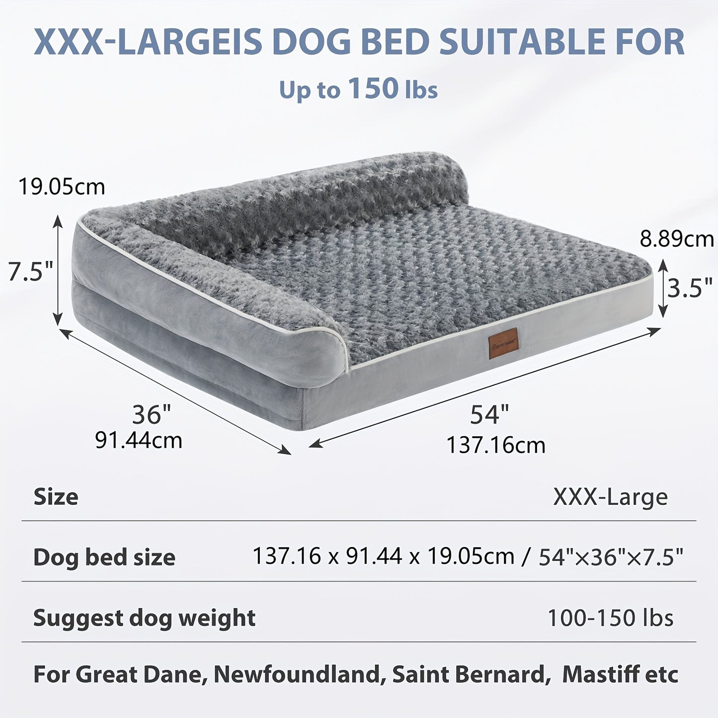 Orthopedic Dog Bed - Extra Large Waterproof