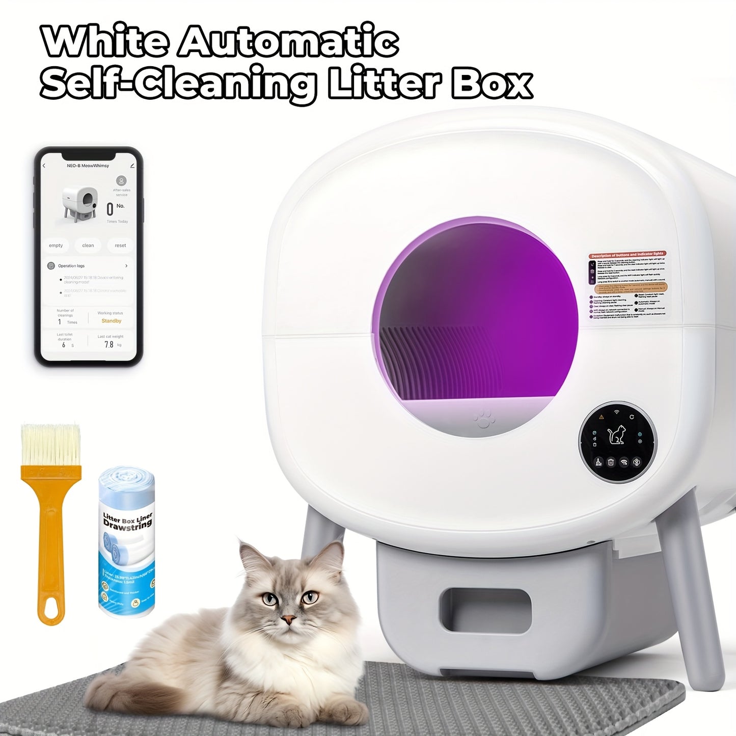 Self-Cleaning Cat Litter Box - Extra Large Automatic