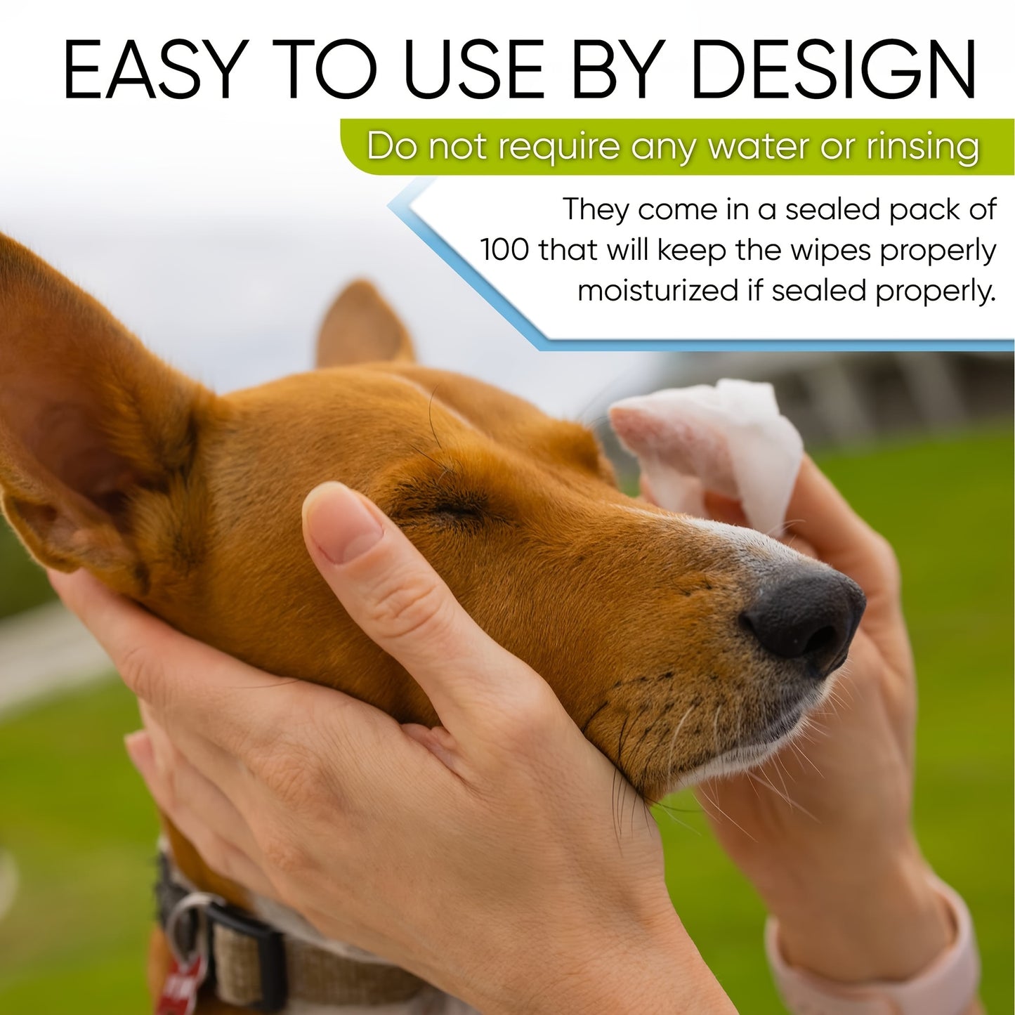 Pet Wipes 100pcs - Hypoallergenic Dog & Cat Wipes