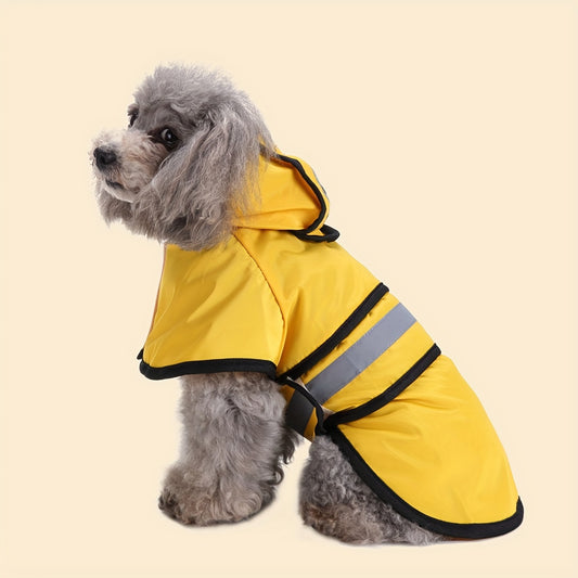 Reflective waterproof dog raincoat adjustable lightweight rain jacket for dogs
