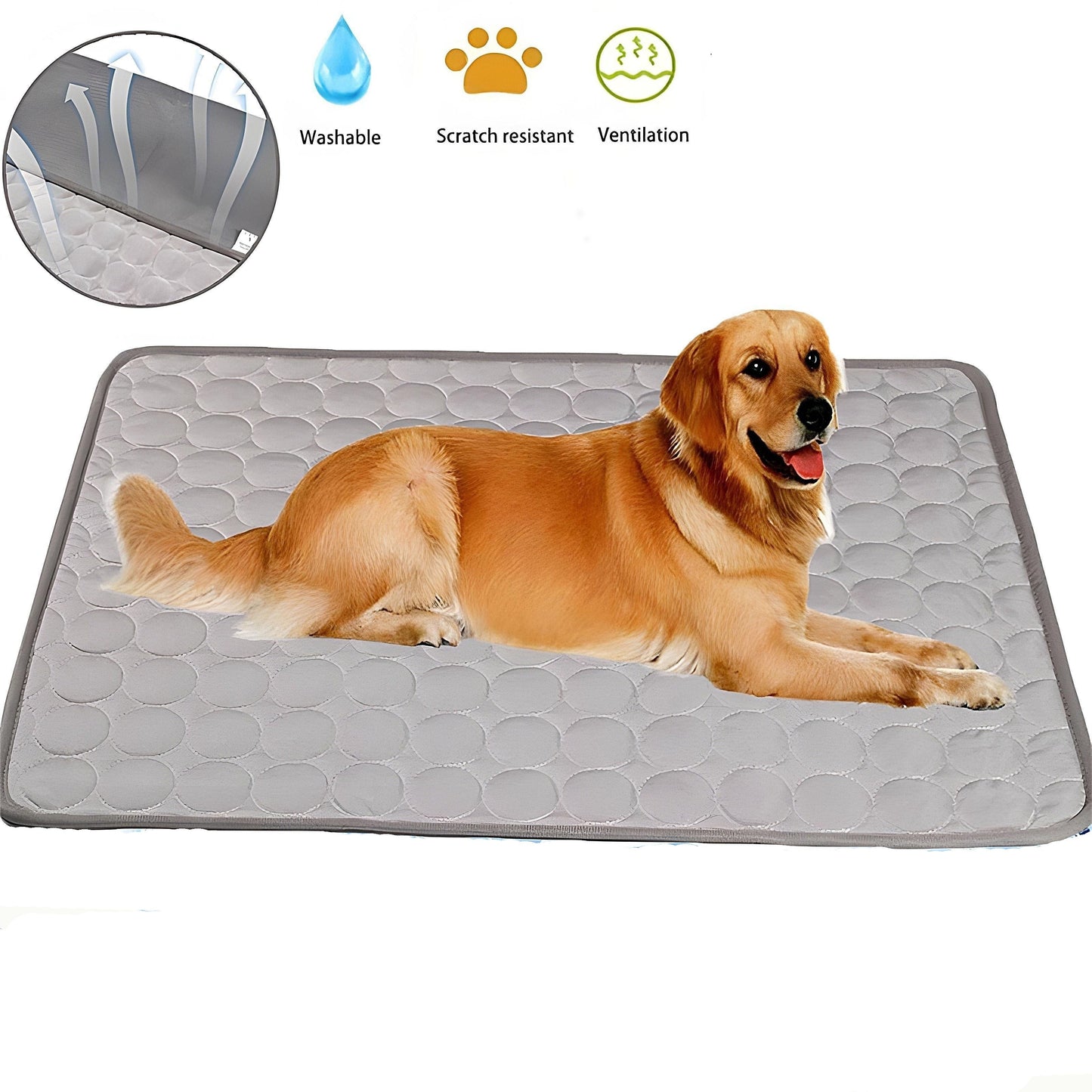 Dog Bed Crate Mat - Washable Non-Slip for Large Dogs