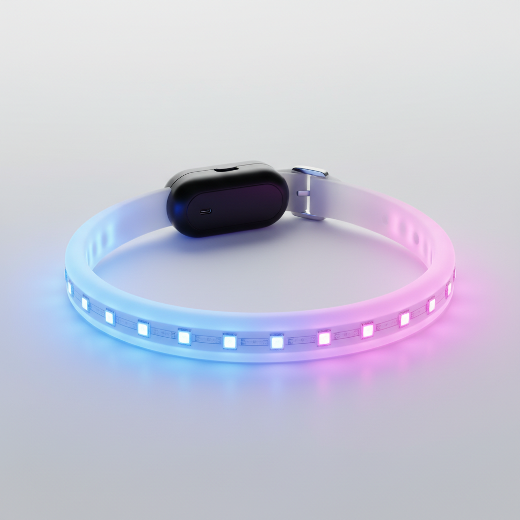 LED safety collar for dogs rechargeable light-up collar for night walks
