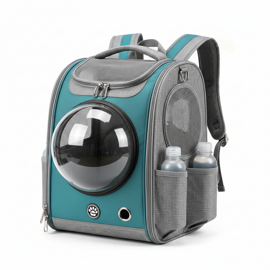 Pet backpack carrier hands-free travel bag for cats and small dogs
