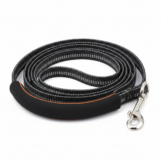 Reflective dog leash 1.5m high visibility lead for night walks
